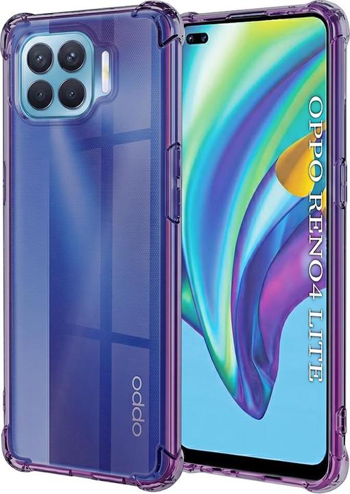 Actual product image Techsuit - Shockproof Clear Silicone - Oppo Reno4 Lite - Smoke Black (Oppo Reno 4 Lite)