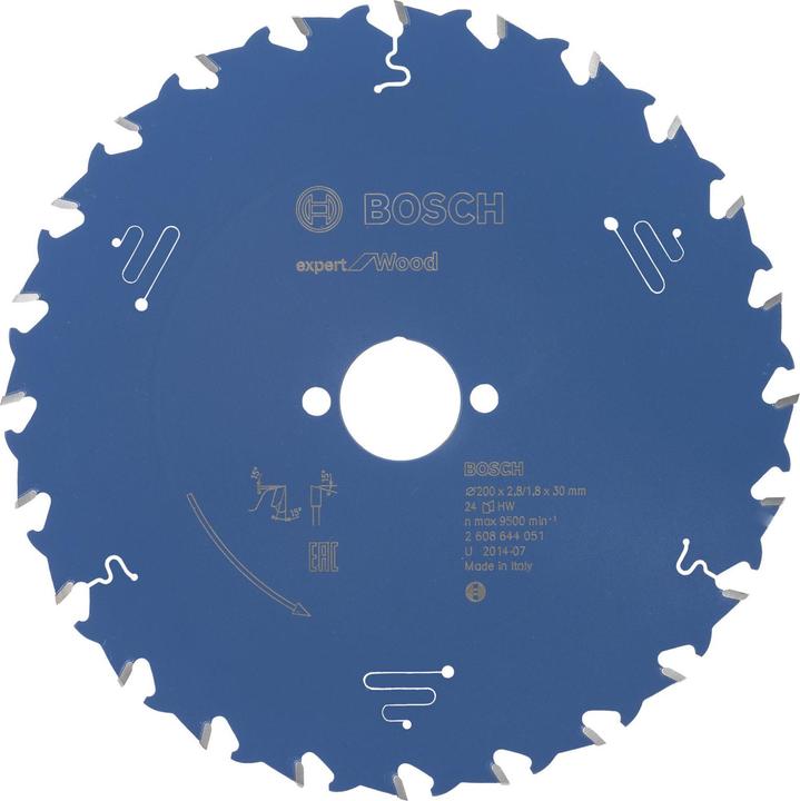 Produktbild Bosch Professional Zubehör Kreissägeblatt Expert for Wood, 200 x 30 x 2,8 mm, 24