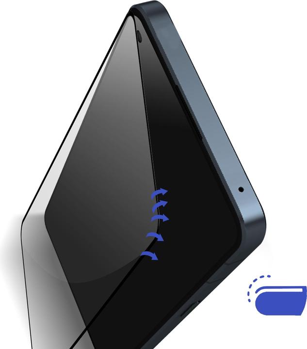 Actual product image 3MK HardGlass Max Lite for Oppo Reno 7 Z 5G black frame (1 pcs., Oppo Reno 7 Z 5G)