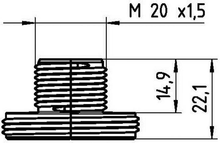 Image du produit Conta-Clip KDS-RGA M20 BK Adaptateur fileté et verrouillé Épaisseur de la plaque (ma