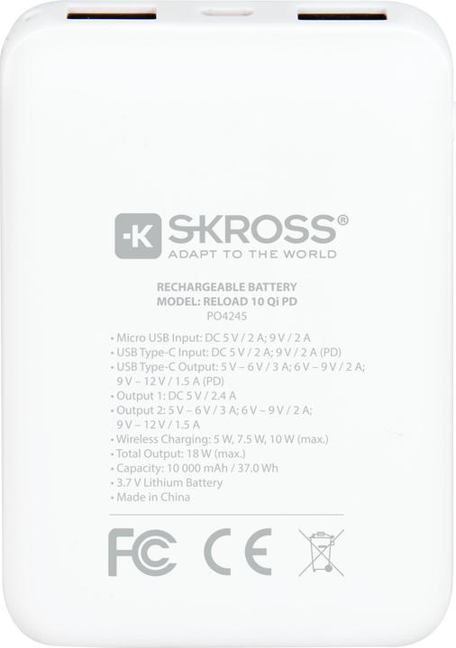 Produktbild Skross Reload 10 (10000 mAh, 18 W, 37.37 Wh)