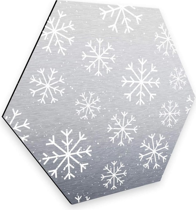 Image du produit Trenddeko Effet argenté Flocons de neige Cristaux de glace Blancs (35 x 30 cm)
