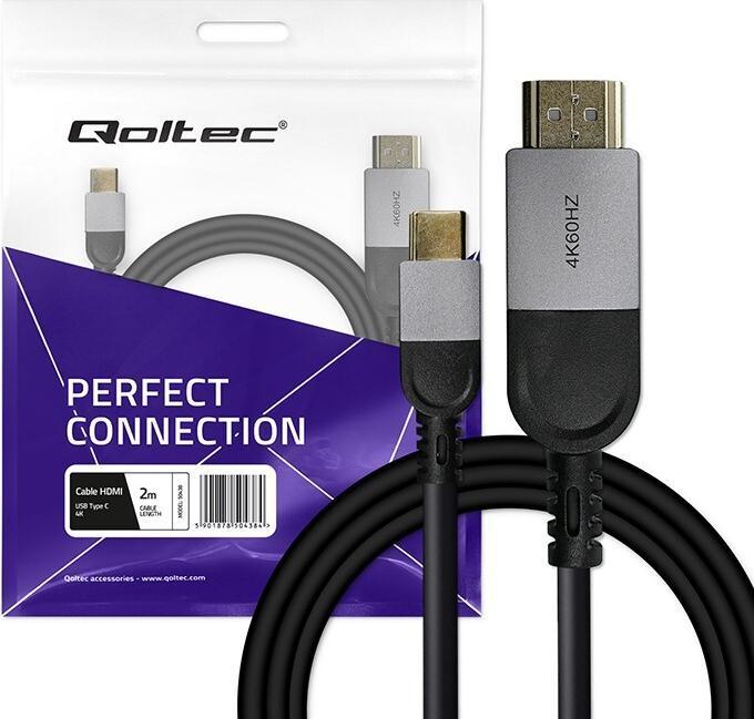 Immagine prodotto Qoltec USB-C zu HDMI 4K Kabel 60Hz 32AWG 2m (2 m)