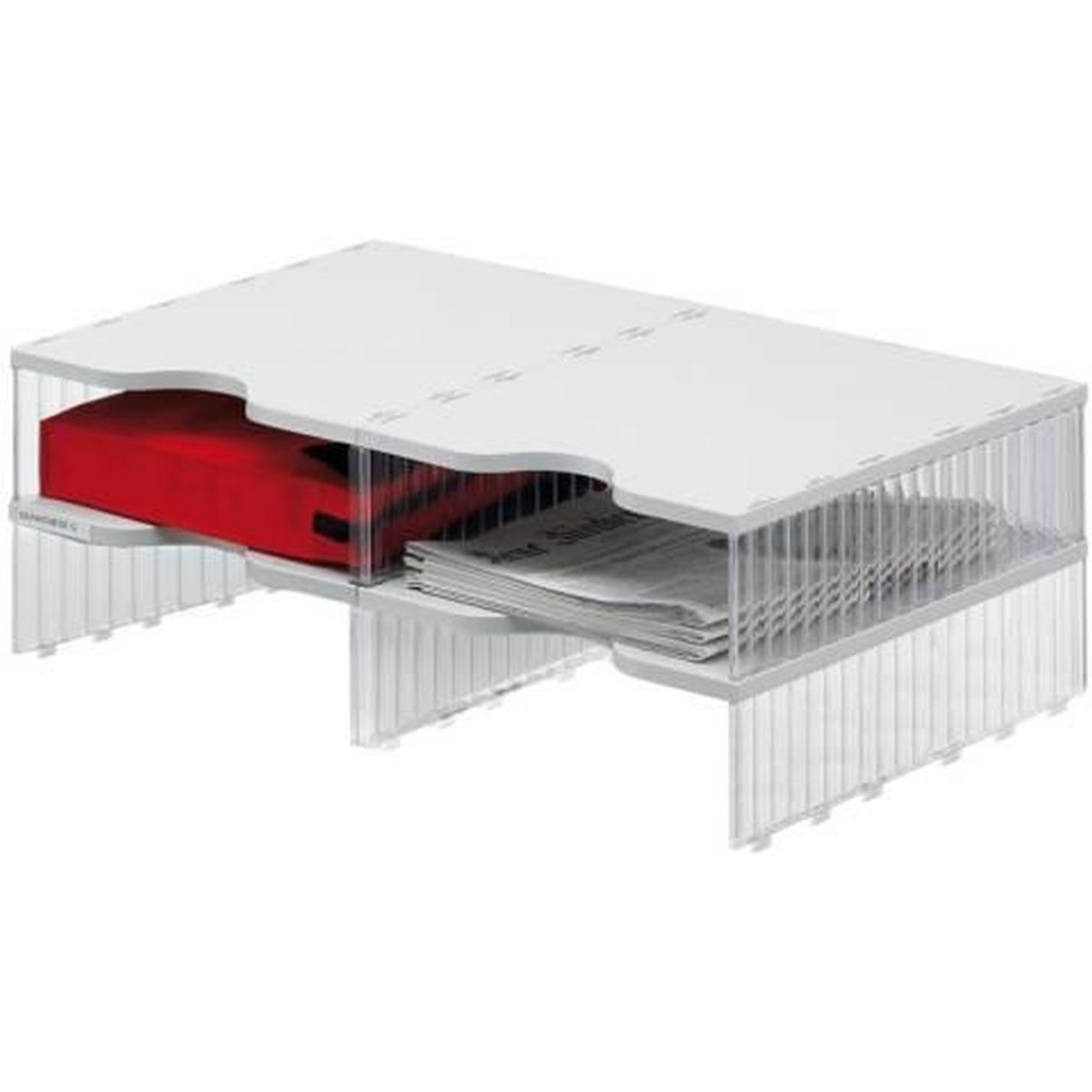 Styro, Dokumentenablage, Aufbaueinheit für Postsortieranlage Duo 4 Fächer (A4)