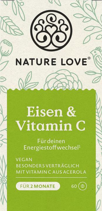 Produktbild Nature Love Eisen & Vitamin C (60 Stück, 45 g)