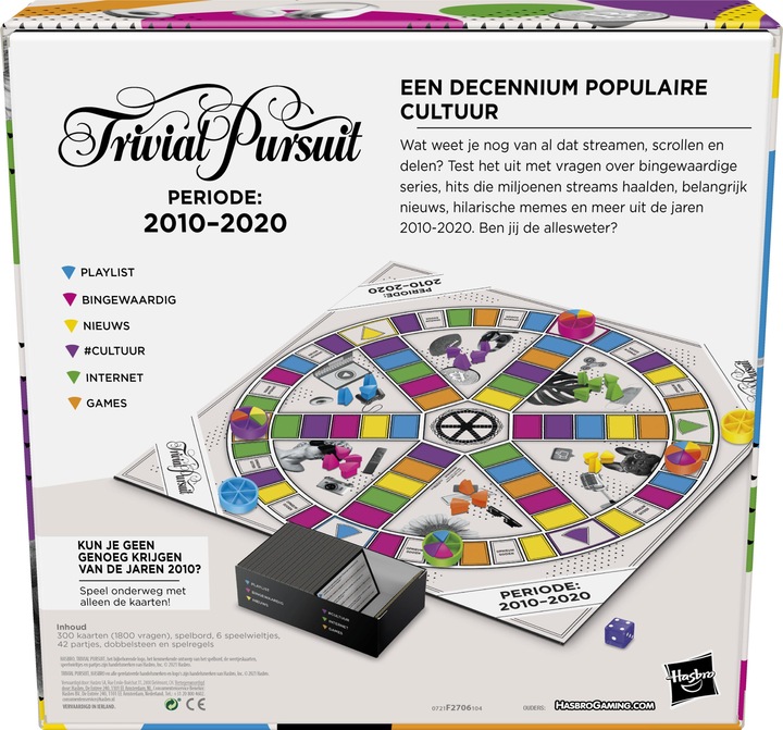 Produktbild Hasbro Gaming Trivial Pursuit Decennium: 2010-2020 (Niederländisch)