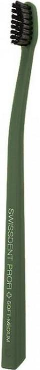 Actual product image Swissdent PROFI Colours Toothbrush Soft-Medium Hunting Green (1 pc) (Medium, 1 x)