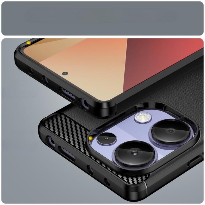 Actual product image Cover-Discount Poco M6 Pro / Redmi Note 13 Pro 4G - Metal look black (Xiaomi Poco M6 Pro, Xiaomi Redmi Note 13 Pro 4G)