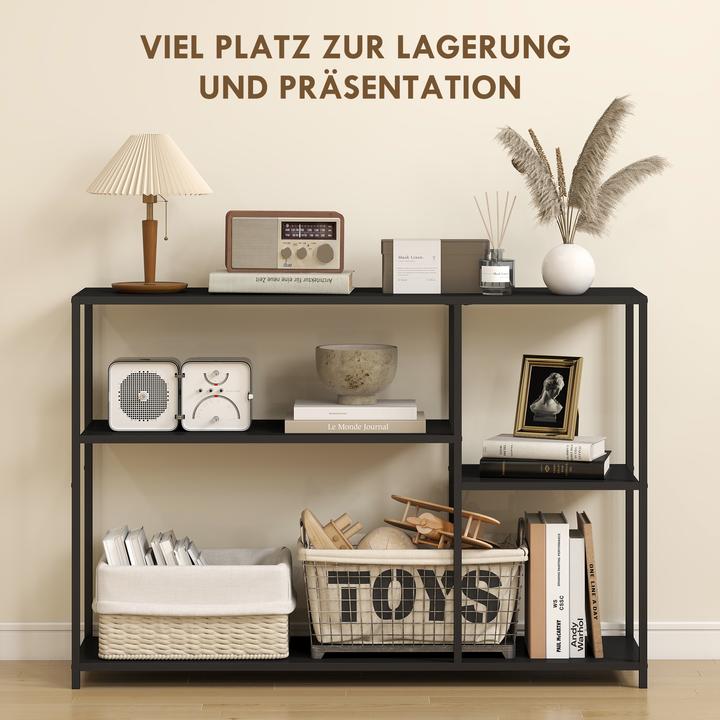 Image du produit Homcom Konsolentisch Stahl Schwarz (110 x 30 x 75 cm)