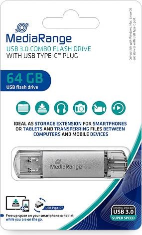 Produktbild MediaRange MR936 (64 GB, USB-C, USB-A, USB 3.0)