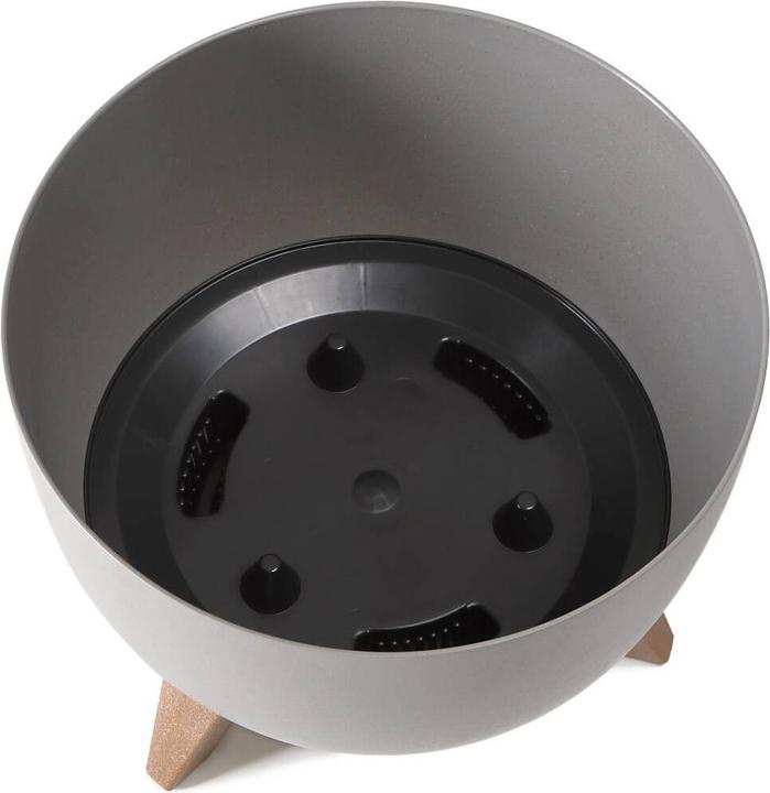 Actual product image Siena Garden M82585 Oslo Planter ECO 29 cm, Ø 29 x 23 cm plastic/wood fibres, grey (29 cm)