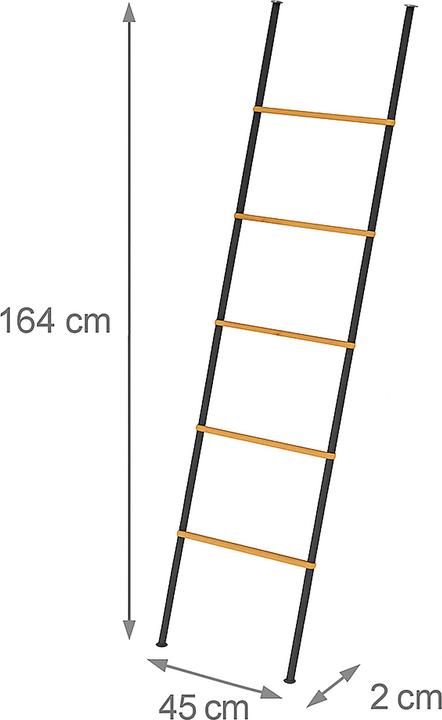 Actual product image Relaxdays Handtuchleiter aus Bambus und Eisen