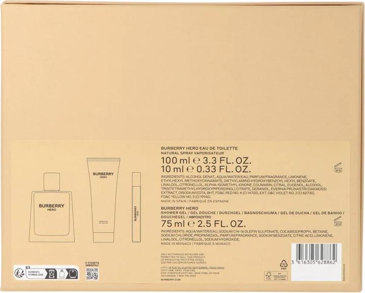 Actual product image Burberry Hero (Perfume set)