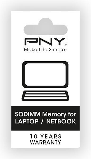 Immagine prodotto PNY Speicher 8GB DDR4 2666 SO-DIMM MN8GSD42666-SB (2666 MHz, DDR4-RAM, SO-DIMM)