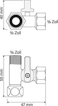 Produktbild Aora Absperrventil T-Stück Adapter für Wasserfilter