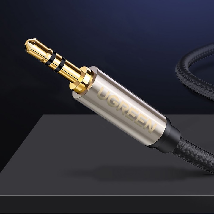 Actual product image Ugreen AV127 3.5 mm jack cable for TRS - 2m (grey) (2 m, 6.3mm jack, 3.5mm jack (AUX))