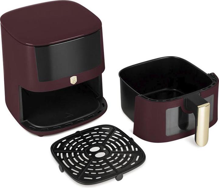 Actual product image BerlingerHaus Hot air fryer with 8 cooking programmes and keep warm function, 8l, bordeaux