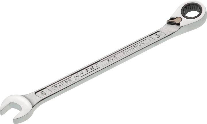 Actual product image HAZET Ratcheting combination wrench 606-8 ∙ Outside 12-point traction profile ∙ 8 mm (8 mm)