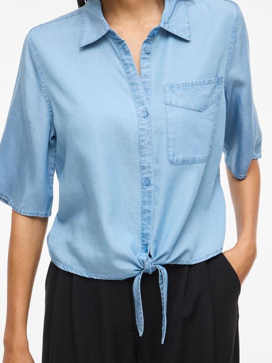 Immagine prodotto Vila VITEA Denim Oberteil mit kurzen Ärmeln (36)