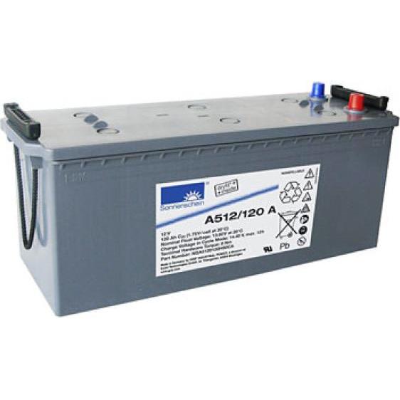 Exide, Fahrzeugbatterie, Sonnenschein Dryfit A512/120 A Blei Akku mit A-Pol 12V, 120000mAh (12 V, 120 Ah)