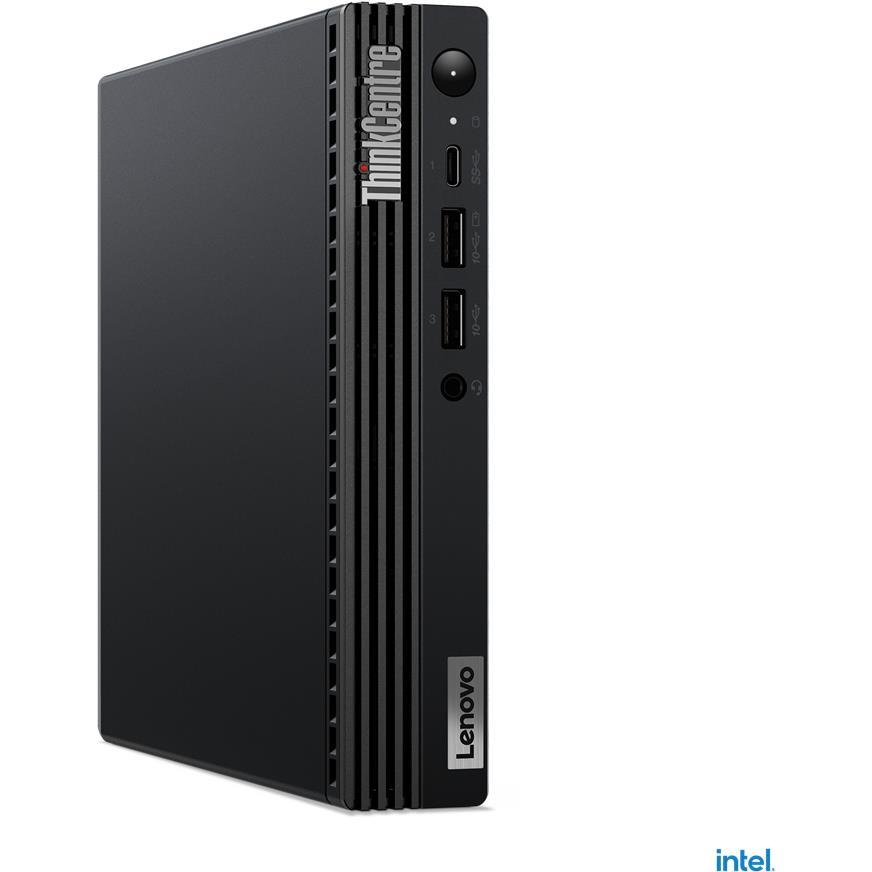 Lenovo ThinkCentre M70q Gen 4 (Intel Core i3-13100T, 8 GB, 128 GB, UHD Graphics 770), PC, Schwarz