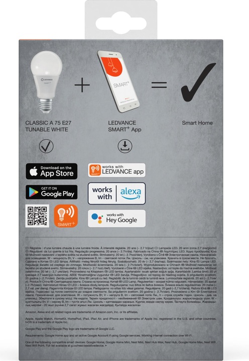Image du produit Ledvance Smart+ Lecture (E27, 9.50 W, 1055 lm, 3 x, E)