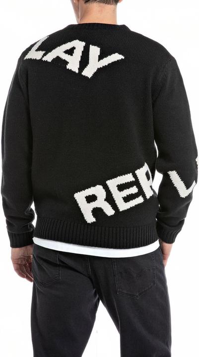 Produktbild Replay Herentrui van wolmix, Jacquard Black/Butter 110, S (S)