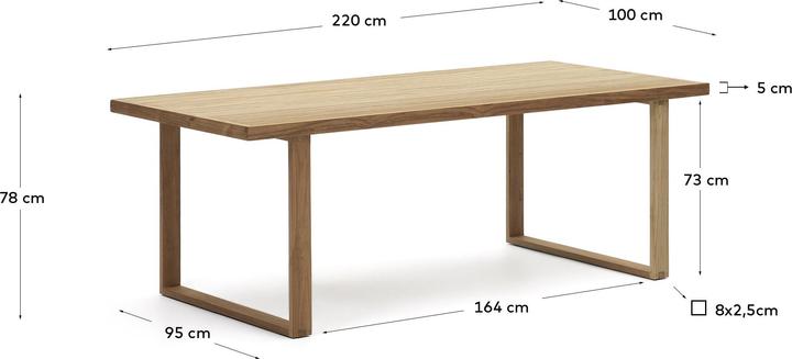 Produktbild Kave Home Canadell (220 x 100 x 77 cm)