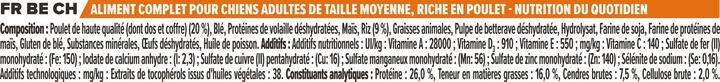 Nährwerte und Zutaten Pro Plan Medium Adult (Adult, 1 Stk., 3000 g)