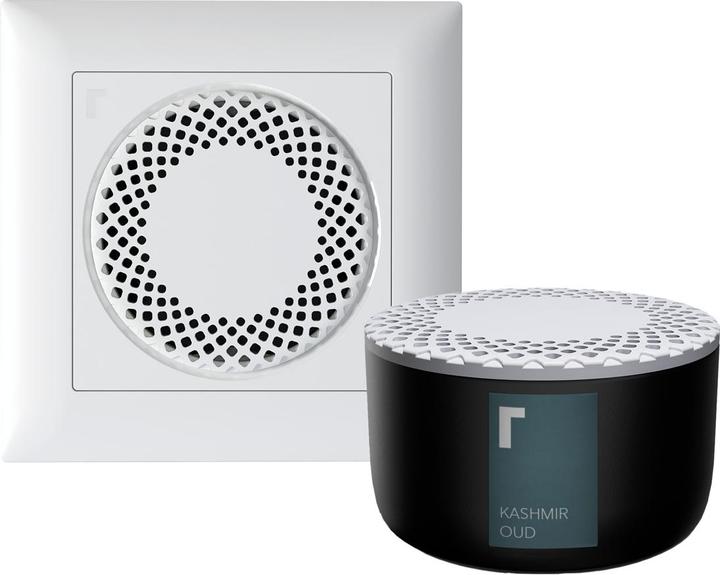 Produktbild Revoltab smarter Raumduft Diffuser HIDE mit Raumduftkapsel KASHMIR OUD weiss