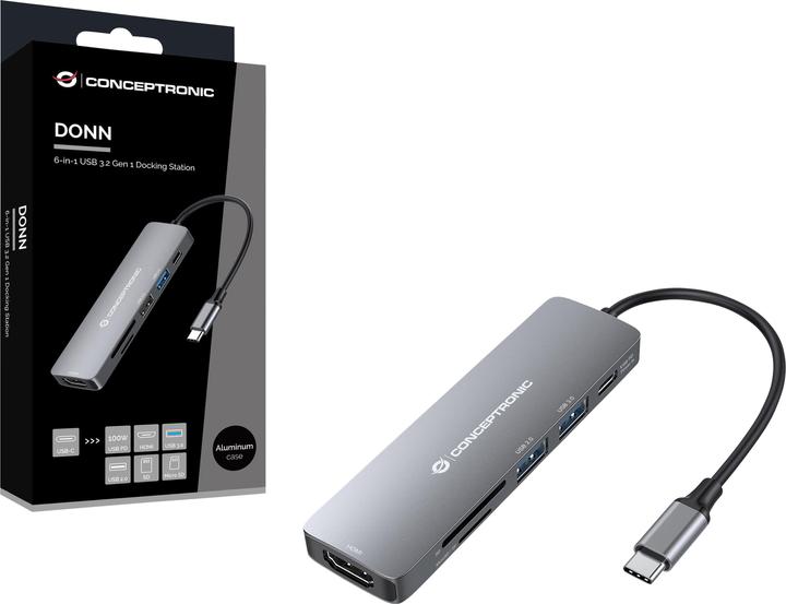 Actual product image Conceptronic USB C zu (USB-C, 6 Ports)