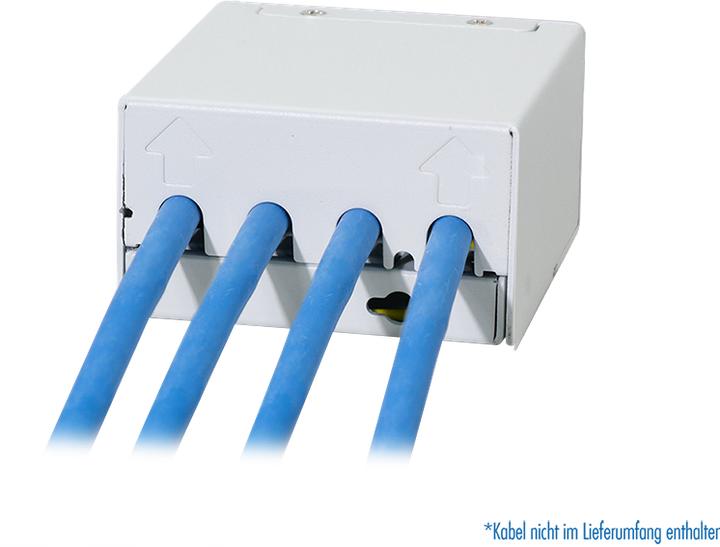 Produktbild LogiLink Patch Panel 4 Port mit 4 Cat.6A Keystone Modulen