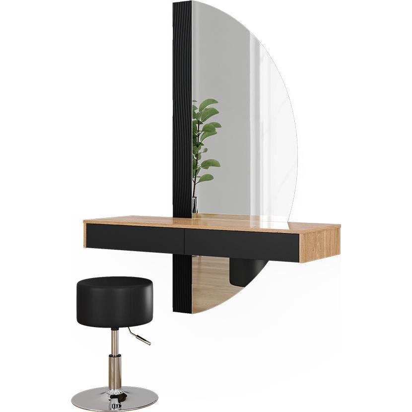 Vicco, Schminktisch, Melisa mit Hocker und Beleuchtung (120 x 40 x 161.5 cm)