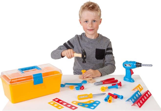 Produktbild Besttoy Werkzeug Set mit Bohrmaschine, im Koffer, gelb