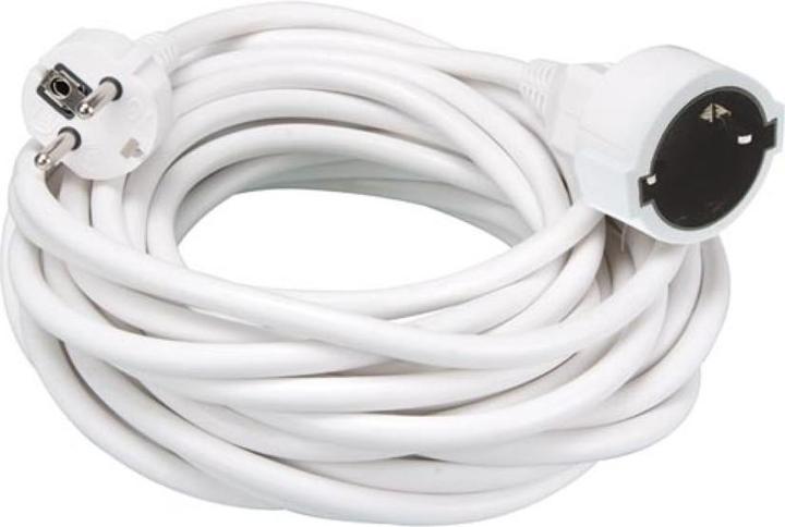 Produktbild Perel Verlängerungskabel 3 Meter weiss Schuko (3 m, CEE 7/3)