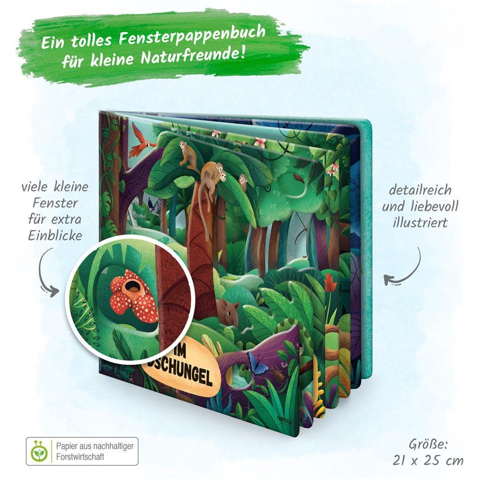 Thumbnail - Fensterbuch Im Dschungel, Kinderbücher von Trötsch Verlag GmbH & Co. KG