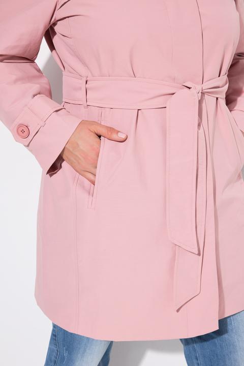 Produktbild Ulla Popken Trenchcoat, A-Linie, Hemdkragen, Bindegürtel (50, 52)