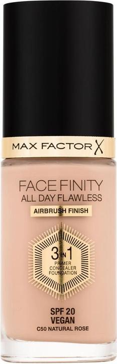Actual product image Max Factor FACEFINITY All Day Flawless 3in1 Foundation No. C50 30ml (C50 Natural Rose)
