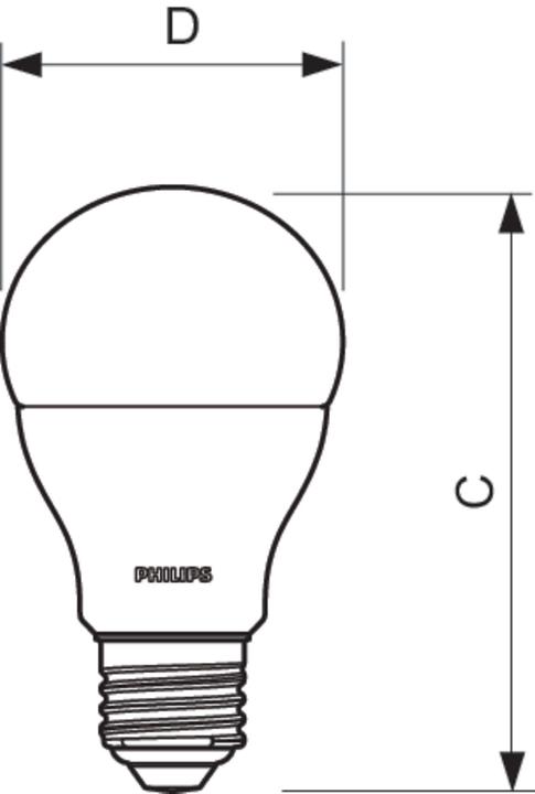 Actual product image Philips CorePro LEDbulb - LED light bulb - Shape: A60 - matt surface - E27 - 13 W (equivalent to 100 (E27, 13 W, 1521 lm, 1 x, E)
