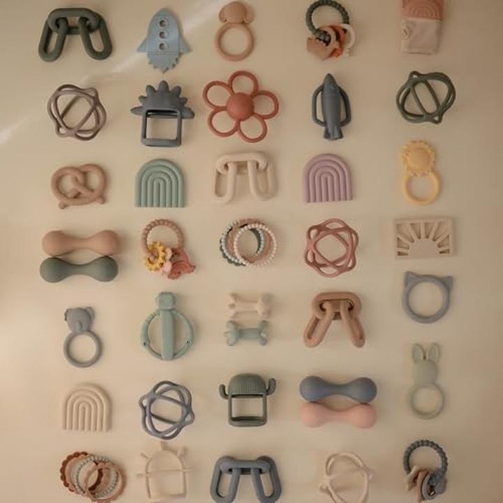 Actual product image Mushie Silicone teething ring Natural (3 Months)