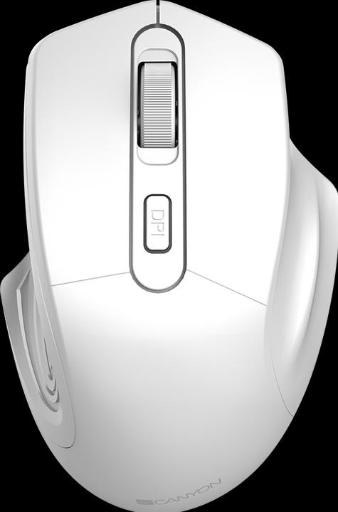 Canyon Souris optique sans fil 2.4GHz 4 boutons, DPI 800/1200/1600, Pearl White, 115 * 77 * 38mm, 0.0 (Sans fil)