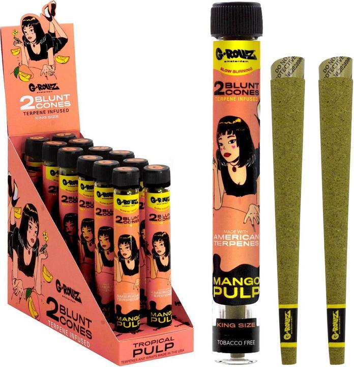 Actual product image G-Rollz Terpene Infused Blunt Mango Pulp 2pcs
