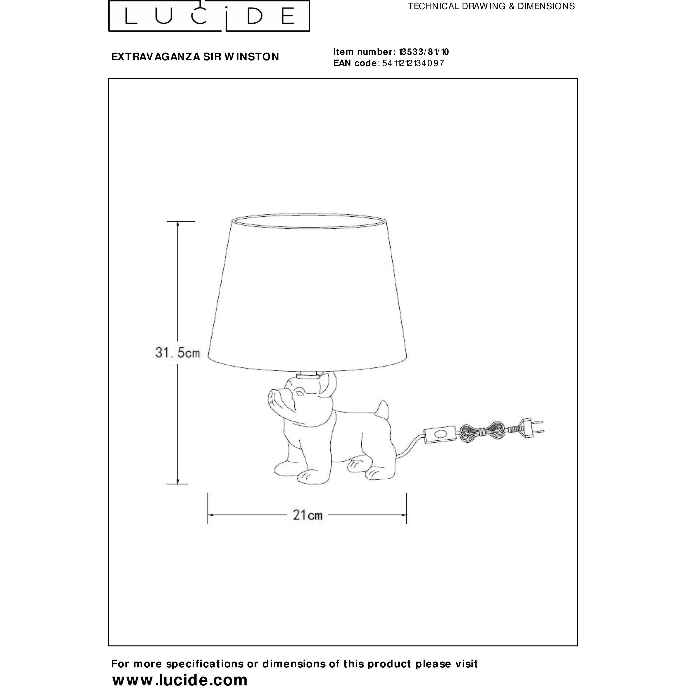 Thumbnail - Lucide, Tischlampe, Extravaganza Sir Winston (E14)