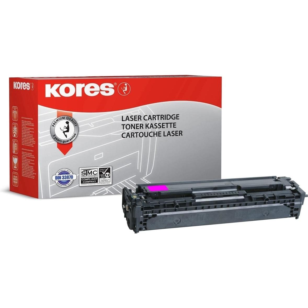 Kores, Toner, Toner für hp Laserdrucker CM1410 magenta Kapazitaet ca. 1.300 Seiten mit Chip - (R)