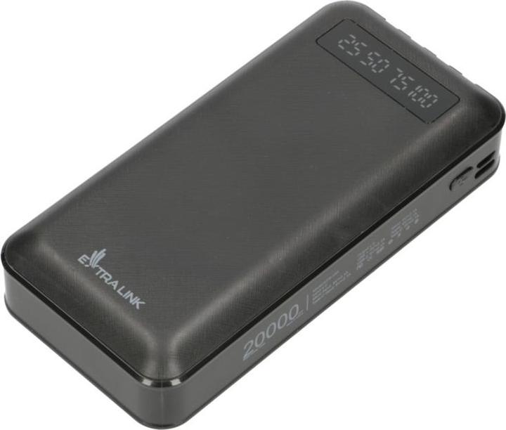 Actual product image Extralink EX.19614 power bank Lithium Polymer (LiPo) Black (20000 mAh, 10 W, 74 Wh)