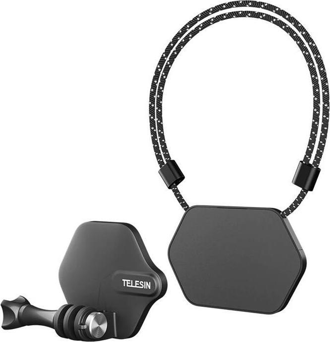 Actual product image Telesin Zestaw 4w1 Uchwyt Na Szyję Magnetyczny Magnes Szybkozłączka Do Gopro / Sjcam / Xiaomi / Dji / Te-mmk (GoPro)
