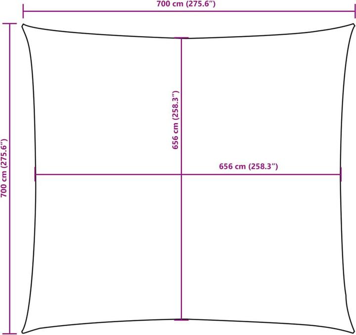 Produktbild vidaXL Sonnensegel (700 x 700 cm)