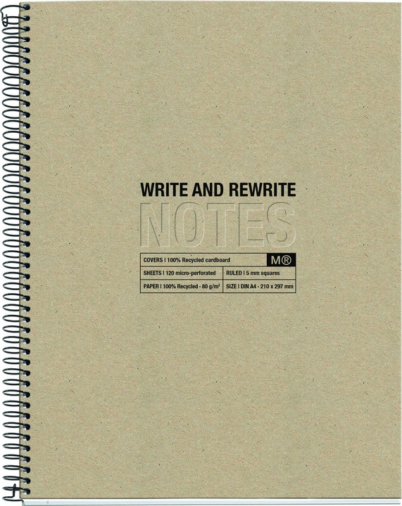 Actual product image Miquelrius Message Notebook (A4, Checked, Hardcover)