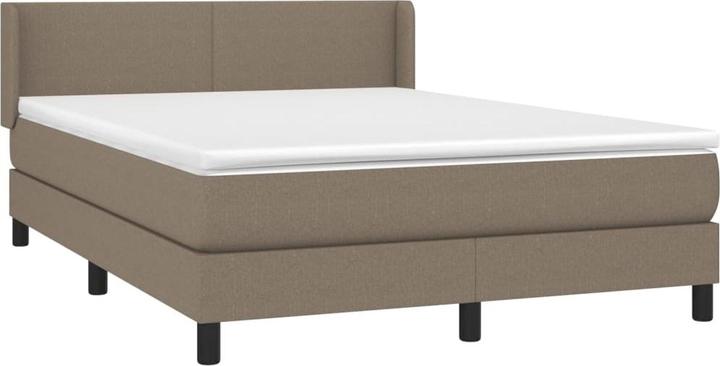 Produktbild VidaXL Boxspringbett Mit Matratze Stoff Taupe (200 x 200 cm)