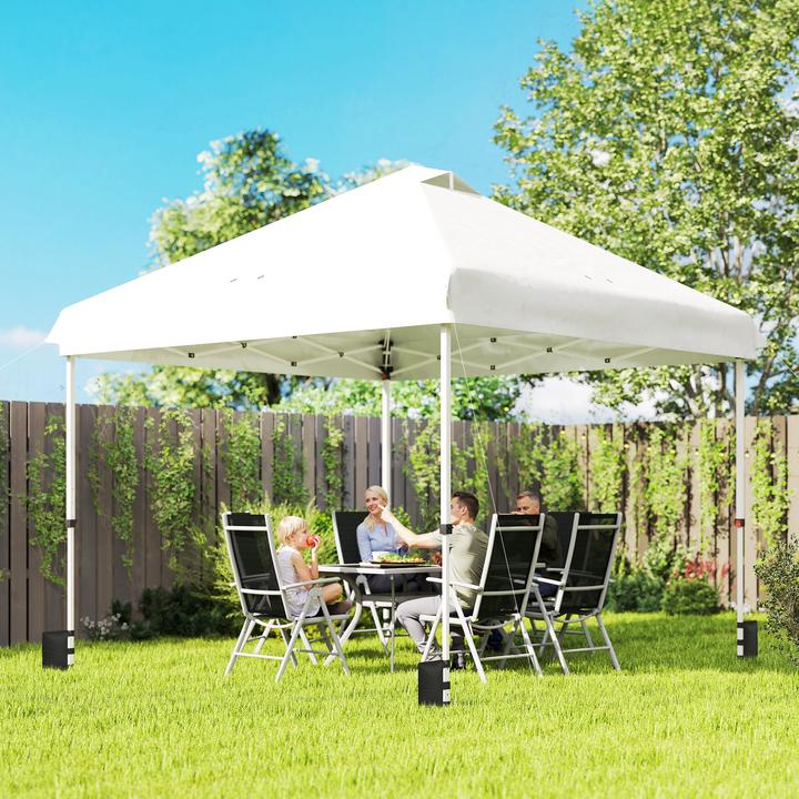 Actual product image Outsunny Faltpavillon Oxfordstoff, Metall Weiss (300 cm, 300 cm)